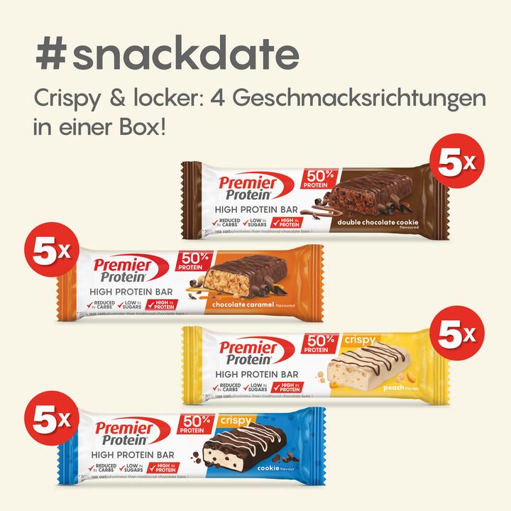 Produktbild Premier Protein High Protein Bar 50% Multiflavourbox (20 Stk., 800 g)