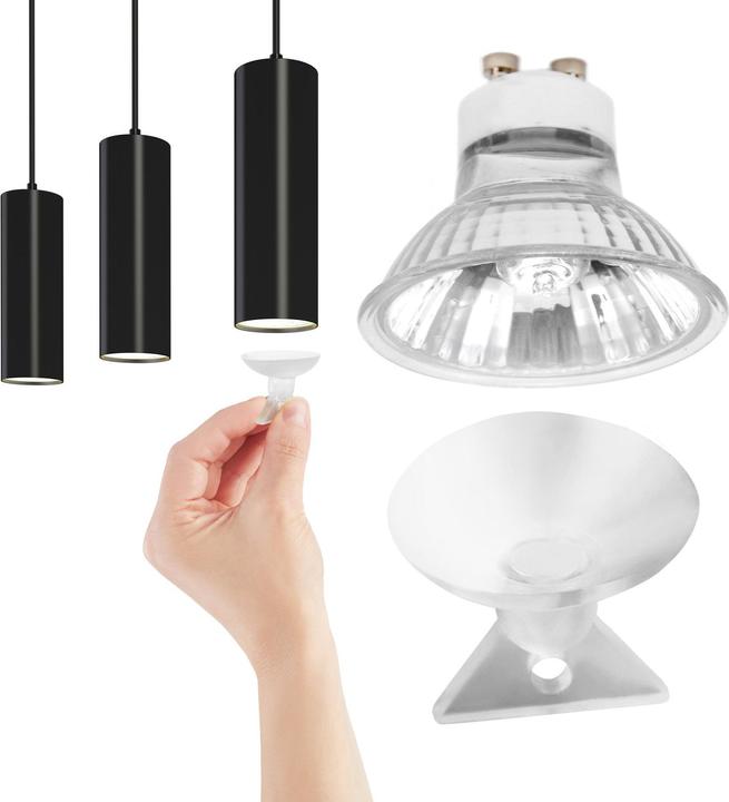 Image du produit tectake Plafonnier Lumea, 4 lampes, câbles réglables en longueur (GU10)