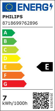 Energie-Label Philips Lampe (E27, 6.50 W, 806 lm, 1 x, E)