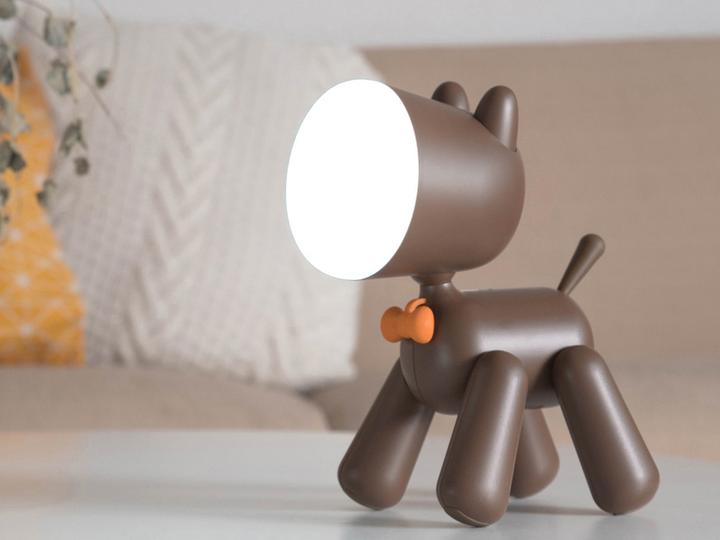 Actual product image VR Shinecon Night light model Dog Art Brown