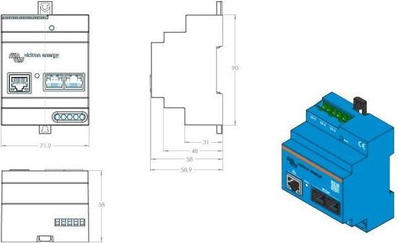 Productafbeelding Victron Energy Energiemeter VM-3P75CT - Ve.Can - Ethernet