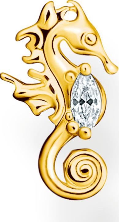 Produktbild Thomas Sabo Einzel Ohrstecker Seepferdchen Gold (925er Silber)
