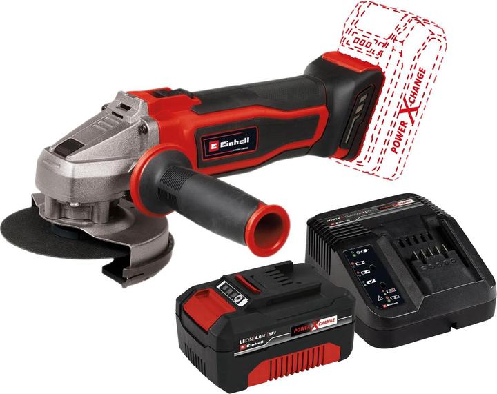 Actual product image Einhell Cordless angle grinder TE-AG 18/ 115 Q Li Kit (1x 4.0 Ah)
