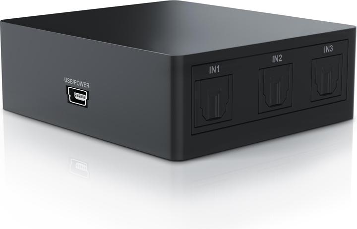 Produktbild CSL 3x1 SPDIF Switch, Audio Umschalter mit Fernbedienung, 3x Toslin zu 1x Toslink