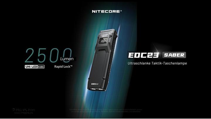 Actual product image Nitecore EDC23 (10.28 cm, 2500 lm)