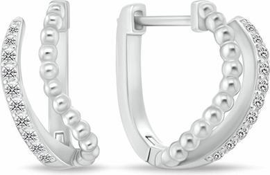 Produktbild Brilio Silver - Timeless silver earrings with black zircons EA334WBC