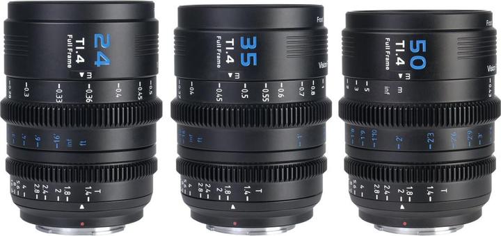 Produktbild Sirui VP-1-3B VISION PRIME T1.4 Full-frame Cine Lens 24mm&35mm&50mm Black mit Wechsel Mount (C-Mount, Vollformat)