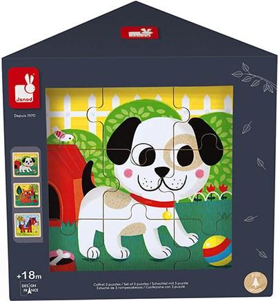 Produktbild Janod Puzzlekoffer 3 (9 Teile)