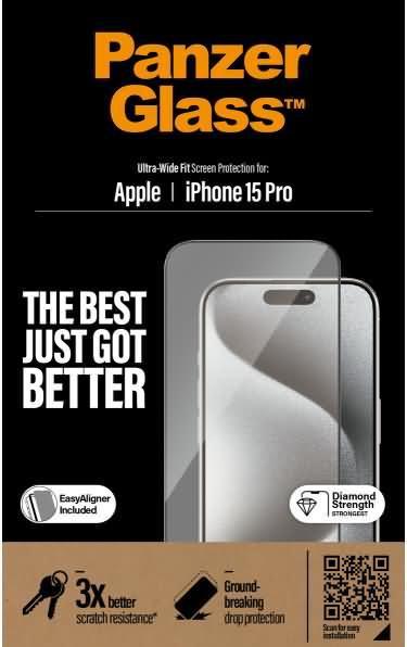 Image du produit PanzerGlass Ultra-Wide Fit (1 pièce(s), Apple iPhone 15 Pro)