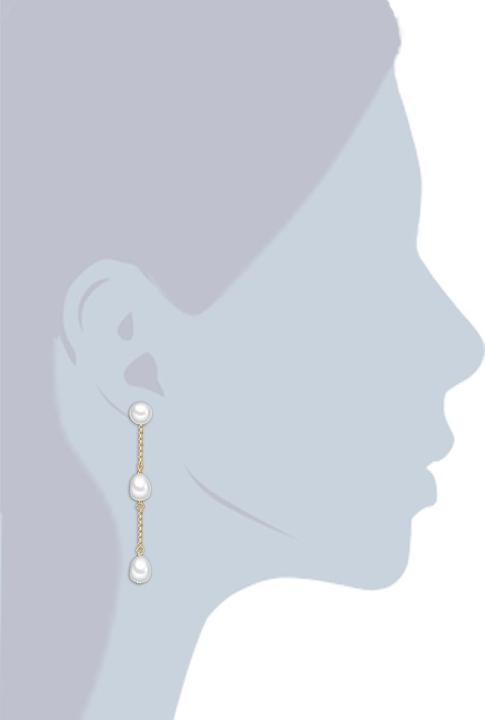 Produktbild Valero Pearls Damen Sterling Silber Süsswasser-Zuchtperlen gelbgold - 15042 (Sterling Silber)
