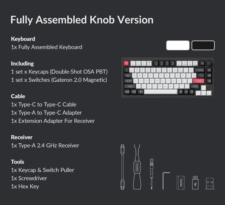Actual product image Keychron Q1 HE (Magnetic Switch) (US, Wireless, Cable)
