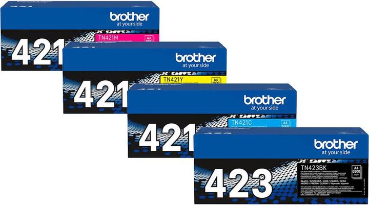 Actual product image Brother Original Toner SET TN423BK/TN-423BK TN421/TN-421 Multipack / Set mit allen vier Farben (M, FC, Y, C)
