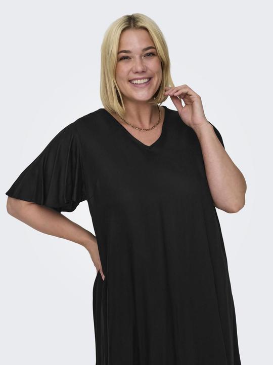 Image du produit Only Robe curvy à col en V et manches courtes (50)