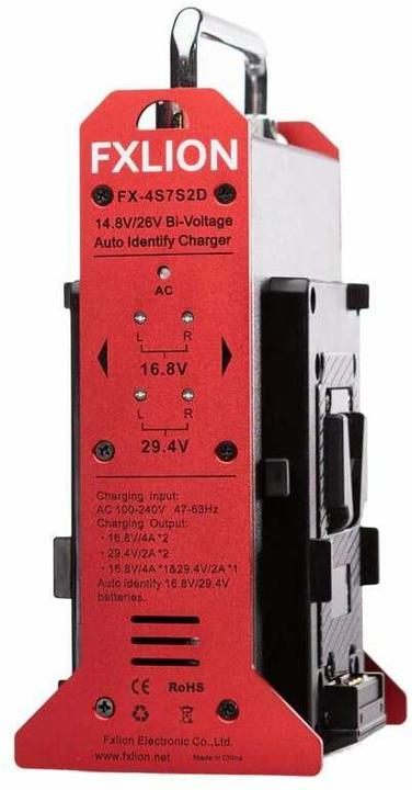Image du produit Fxlion Chargeur double V-Lock 14.8V/26V (Chargeur de batterie d'appareil photo)