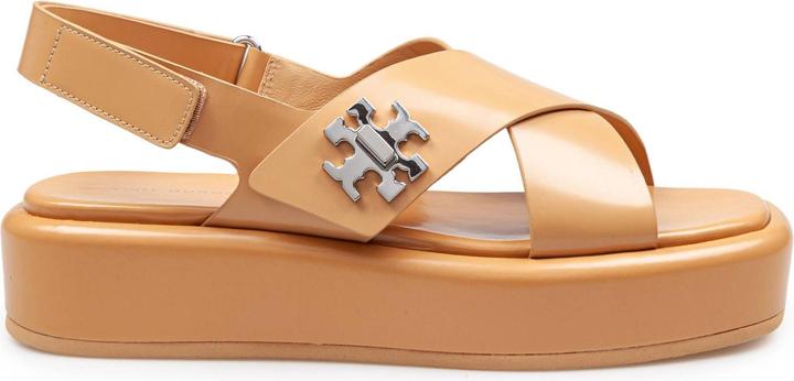Produktbild Tory Burch t lock sandal with platform in leather color cantucci (37)