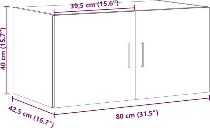 Image du produit VidaXL Armoire murale (80 x 42.5 x 40 cm)