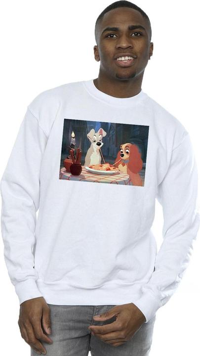 Actual product image Disney Mens Lady And The Tramp Spaghetti Photo Sweatshirt (M)