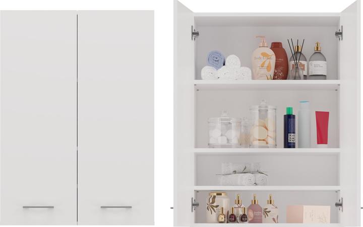 Produktbild Topeshop Schrank über der Waschmaschine POLA MINI DD 64x30xH90 weiss (64 x 30 x 90 cm)