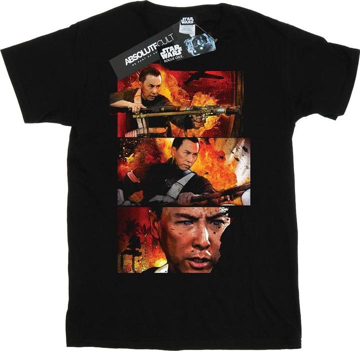 Actual product image Star Wars Mens Rogue One Chirrut Comic Strip T-Shirt (XL)