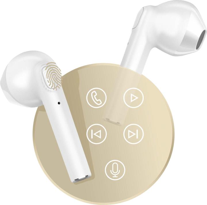 Produktbild Akashi Kabelloses Bluetooth 5.0-Headset, 12 Stunden Akkulaufzeit, – silber (12 h, Kabellos)
