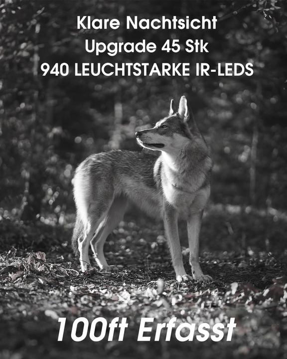 Actual product image KJK Wildkamera mit WLAN, 4K, Nachtsicht, IP67, 130° Winkel
