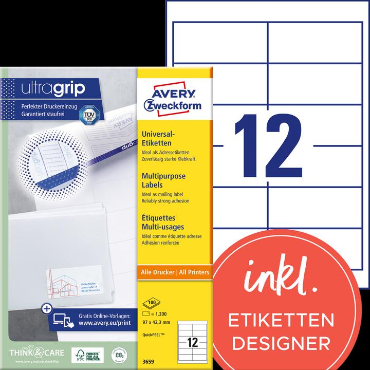 Produktbild Avery Universal-Etiketten