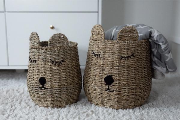Actual product image Olsen Home Children's basket 2 pcs Teddy bear