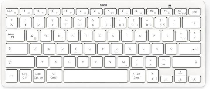 Hama Bluetooth® mini keyboard Travel 400 for tablets, wireless, WS, QWERTZ DE (00125133) (DE, Wireless)