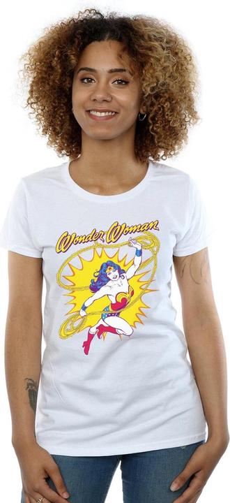 Actual product image Womens/Ladies Wonder Woman Leap Cotton T-Shirt (XXL)