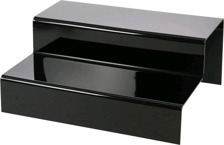Actual product image Safe Staircase stand with 2 steps made of black acrylic glass (23 cm)