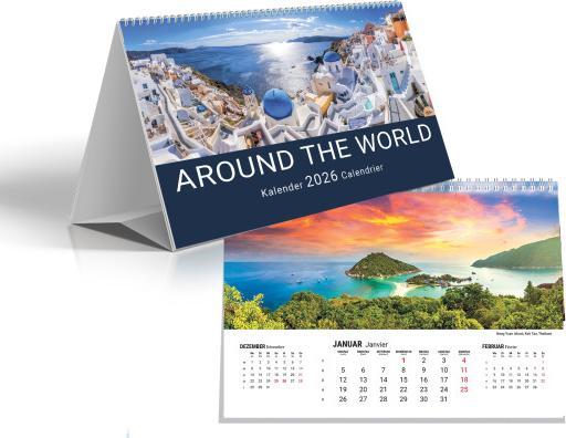 Produktbild Simplex 3-Monats-Tischaufsteller Aroundtheworld 2026 21 x 15 cm (21 x 15 cm)