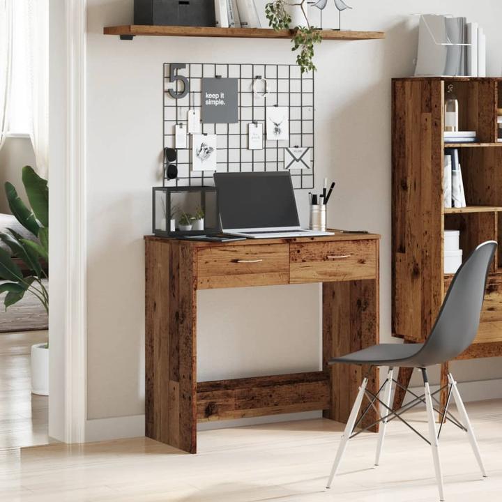 Actual product image VidaXL Schreibtisch Bürotisch Computertisch Arbeitstisch Tisch Altholz-Optik (80 x 40 x 75 cm)