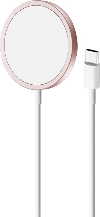 Image du produit Puro Câble de recharge magnétique USB-C Magsafe - Ładowarka bezprzewodowa indukcyjna 15W (różowy) (15 W)