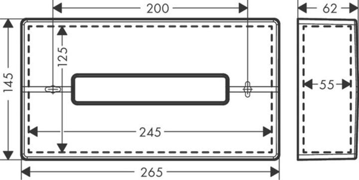 Immagine prodotto hansgrohe HG scatola per fazzoletti cosmetici AddStoris montaggio a parete cromo