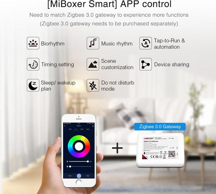 Actual product image Milight Zigbee 3.0 LED recessed spotlight 6W (600 lm)