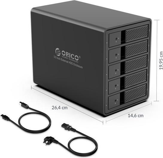 Produktbild Orico Festplatten Dockingstation, Externe USB 3.0 zu SATA Dualschacht Festplatten-Dockingstation für (2.5", 3.5")