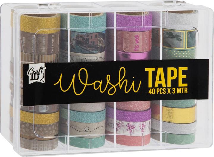 Produktbild Grafix Washi Tape im Vorratsbehälter, 40 Stück