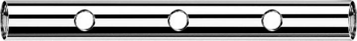 Actual product image Star Piercing Barbell bar with 1.2 mm internal thread silver and three 0.8 mm threaded holes (without brass, Titanium G23)