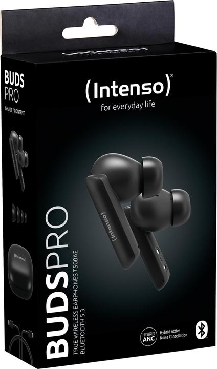 Produktbild Intenso True Wireless Kopfhörer Buds Pro T500AE schwarz (ANC, 9 h, Kabellos)