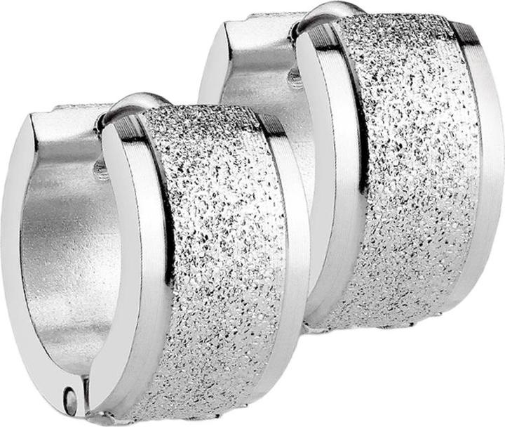 Produktbild Star Piercing Ohrring zum Klappen silber und mittig gesprenkelt (ohne Messing, Chirurgenstahl 316L)