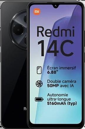 Actual product image Xiaomi Redmi 14C (256 GB, Midnight Black, 6.88", Dual SIM, 50 Mpx, 4G)