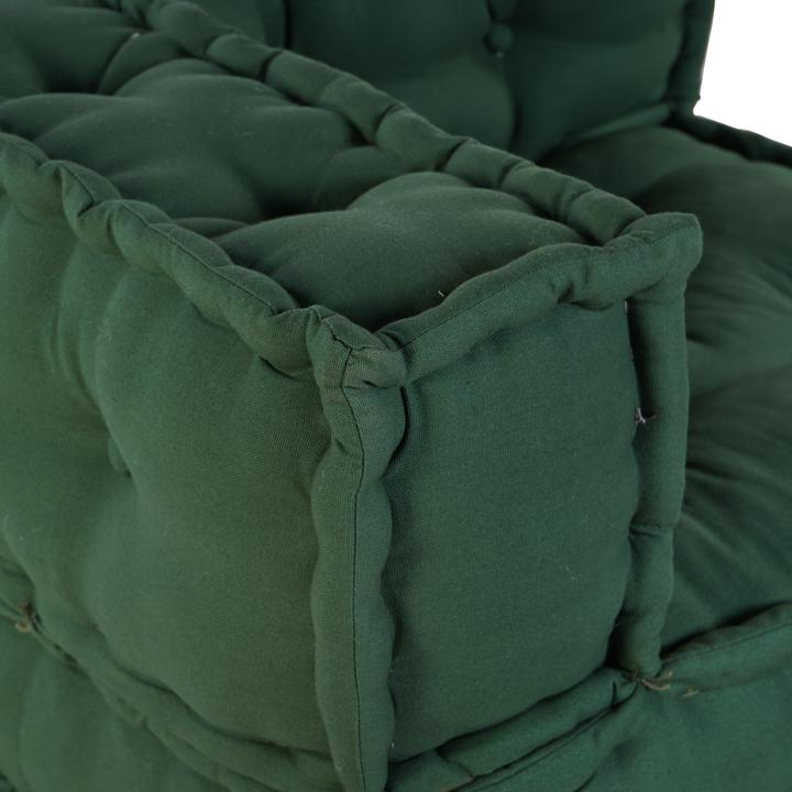 Image du produit VidaXL Modularer Pouf 4er Set Grüner Stoff