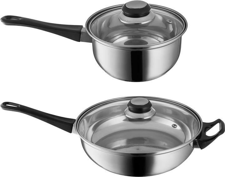 Produktbild tectake Topfset (17 cm, Pfannenset + Topfset, Edelstahl)