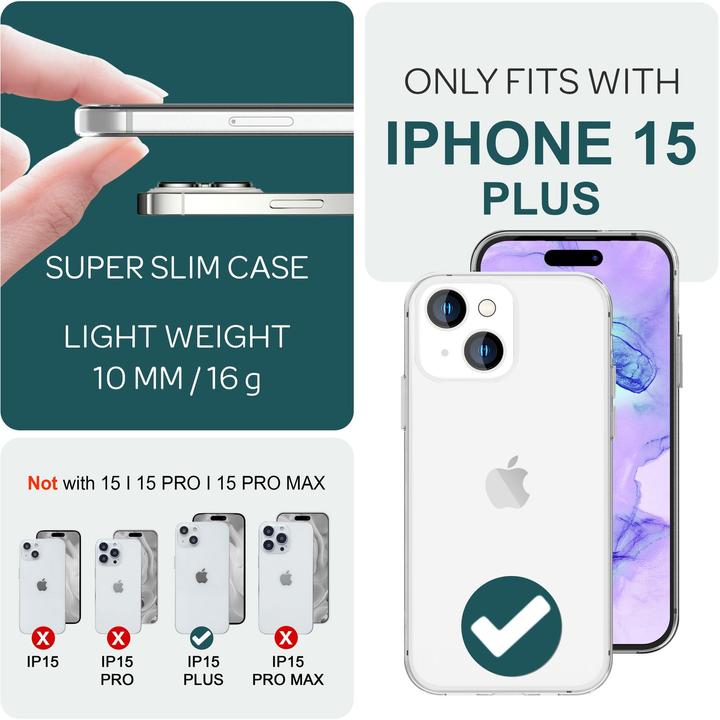 Immagine prodotto Nalia Copertura trasparente a 360 gradi (Apple iPhone 15 Plus)
