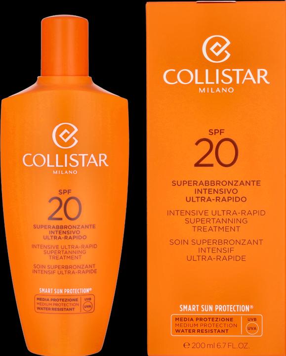 Actual product image Collistar CS Sun - Intensive Ultra-Rapid Supertanning Treatment SPF20 (Suntan cream, SPF 20, 200 ml)
