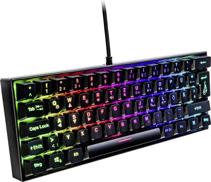 Produktbild SureFire 60 % mechanische RGB-Gaming-Tastatur, US-Englisch (US, Kabelgebunden)