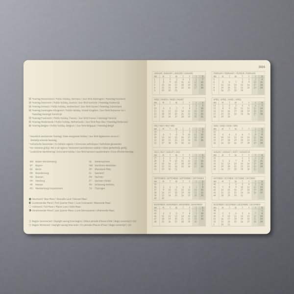 Productafbeelding Sigel Dagkalender 2024 C2420 zwart, 1S/1T, SC, A5 (A5, Duits)