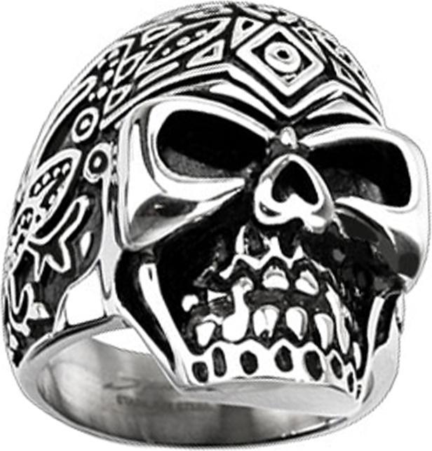 Immagine prodotto Star Piercing Anello in argento decorato con un teschio di zucchero (69, 900 Platino)