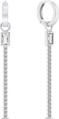 Brilio Silver - Elegant silver long earrings EA799W