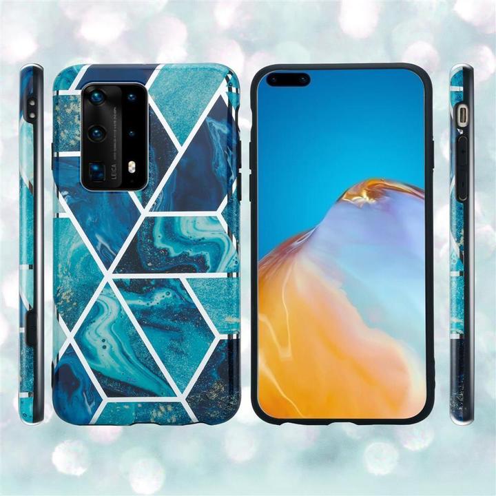 Image du produit Cadorabo Couverture IMD TPU Marbre coloré (Huawei P40)
